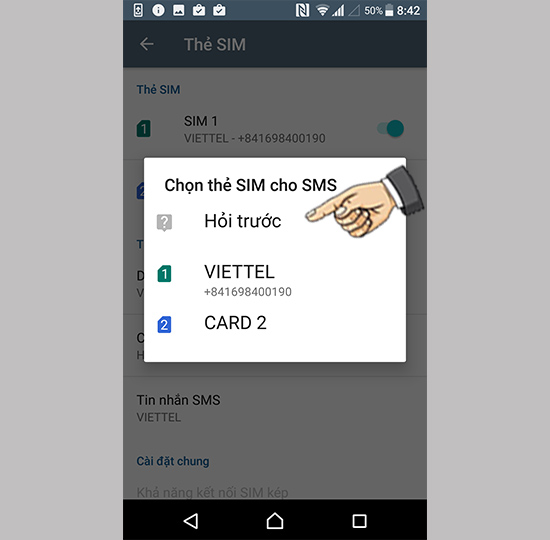 Sim chon tin nhắn